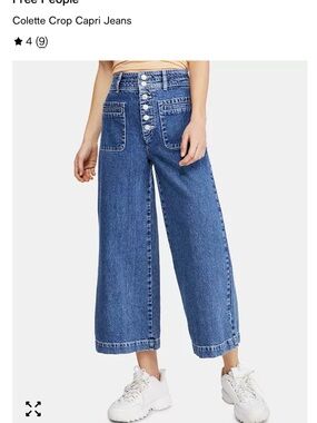 Free People Colette Crop Capri Jeans